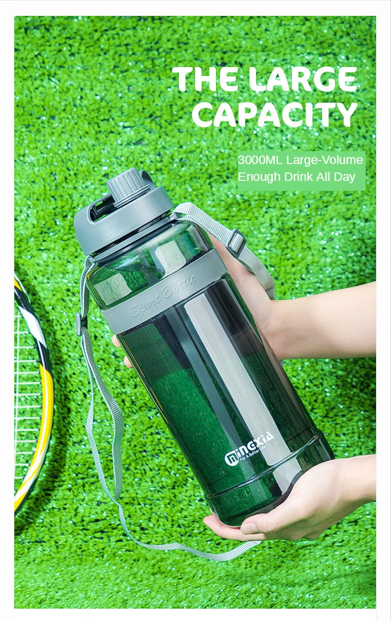 0.7-3L Sports Water Bottle Outdoor Portable Drink Bottle with Handle Drinking Utensils for Man Woman Large Capacity Water Cup