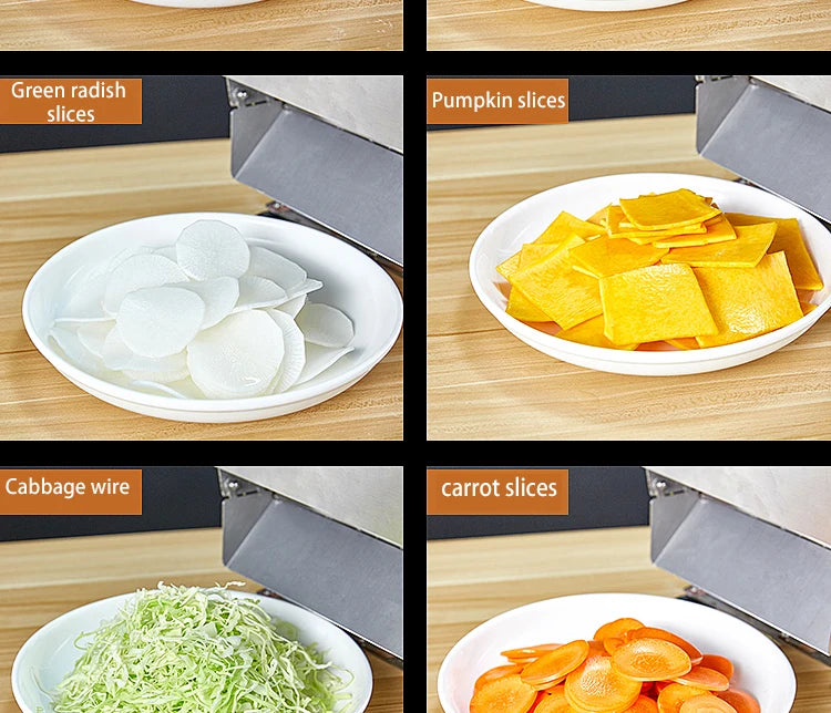Multifunctional Electricity/Manual Vegetable Cutter, Chinese Style Vegetable Prep Tool, and Cheese Grater Vegetable Cutter