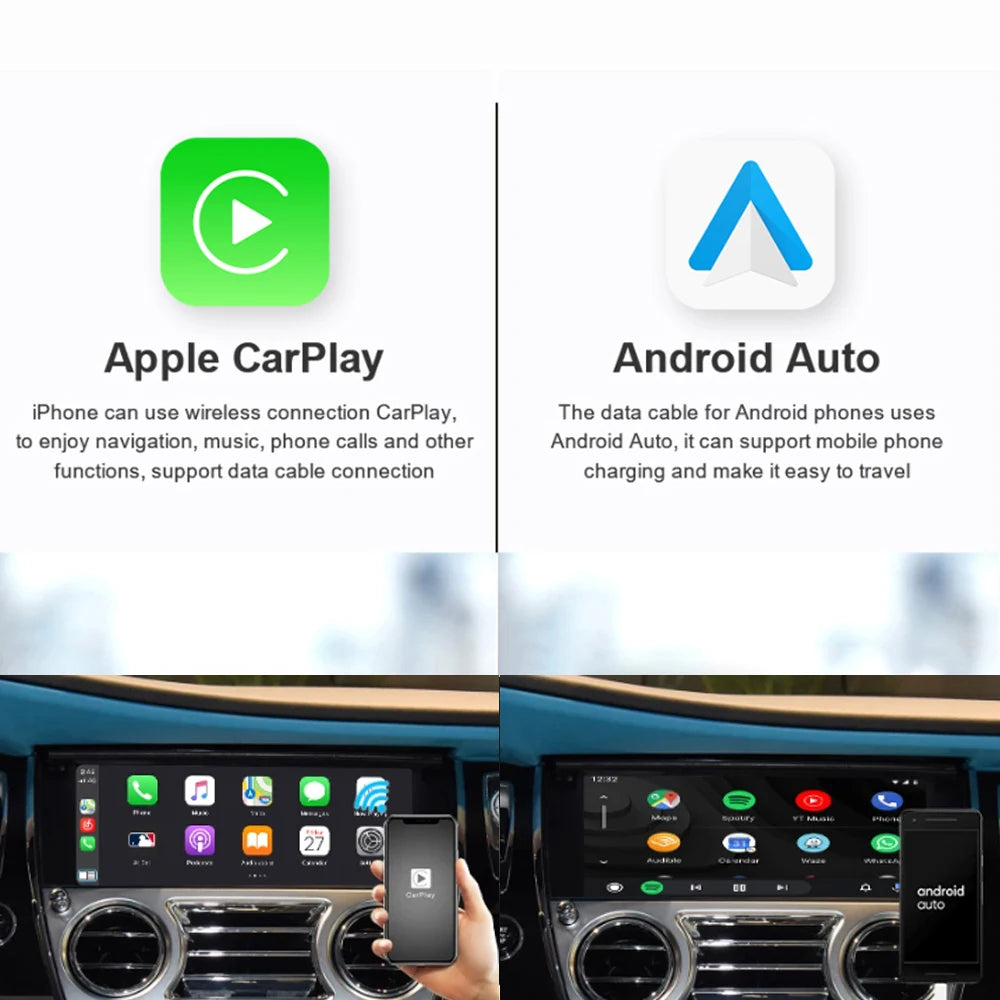 Dckloer Wireless CarPlay and Android Auto for Rolls-Royce Ghost EVO 2019-2022 10.25" Screen Plug and Play Retrofit Kit