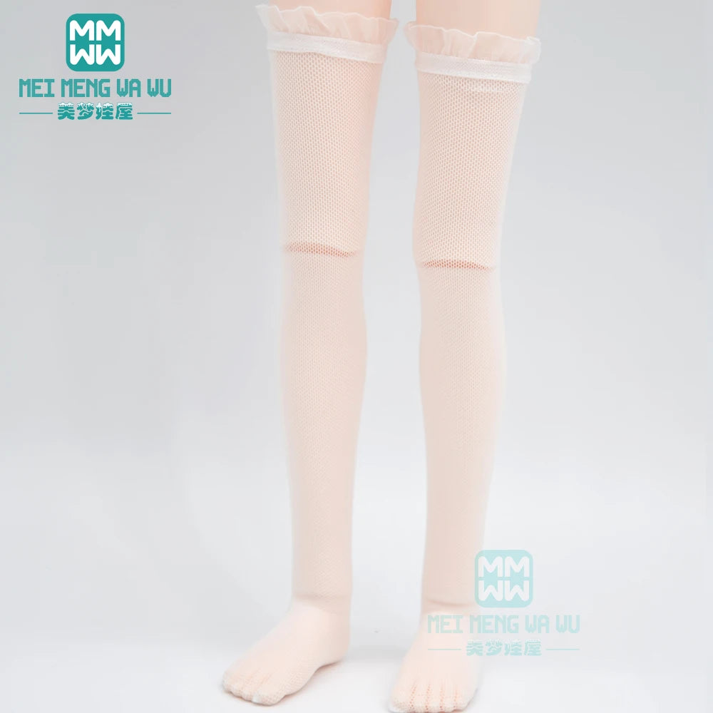 BJD Accessories for 1/3 BJD SD DD Doll Fashion Striped Socks, Reticulated Stockings, Lace Stockings