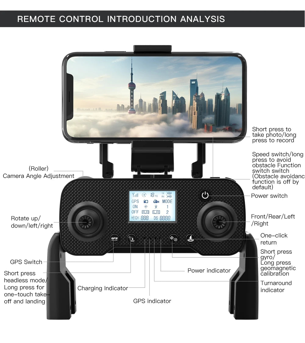 New L200 PRO MAX RC Drone With 2-Axis Gimbal 5G Frequency 216G Brushless Motor 4K Drone 360 Degree Obstacle Avoidance Drone