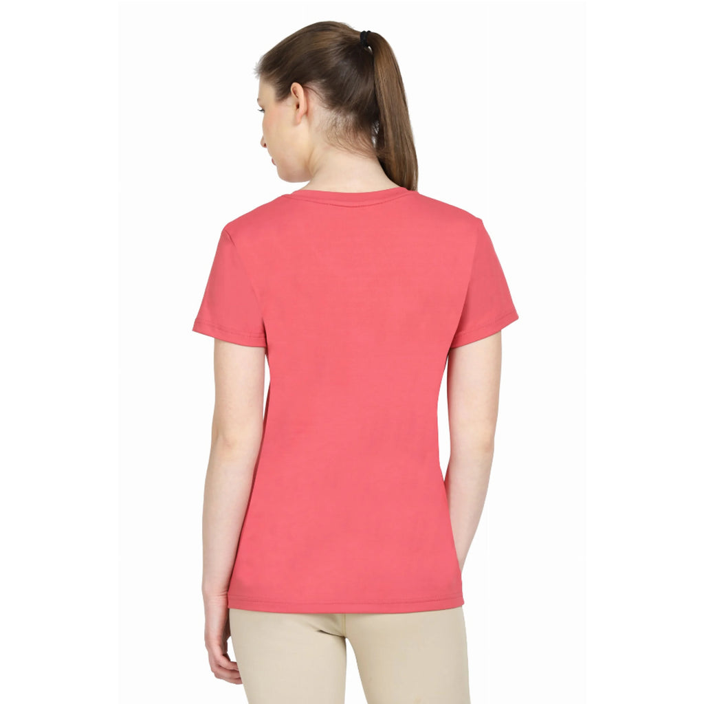 TD Tuffrider Ladies Taylor Tee Cute Slim Fit Crop Top with Breathable Character Pattern One Size Fits XS XXS