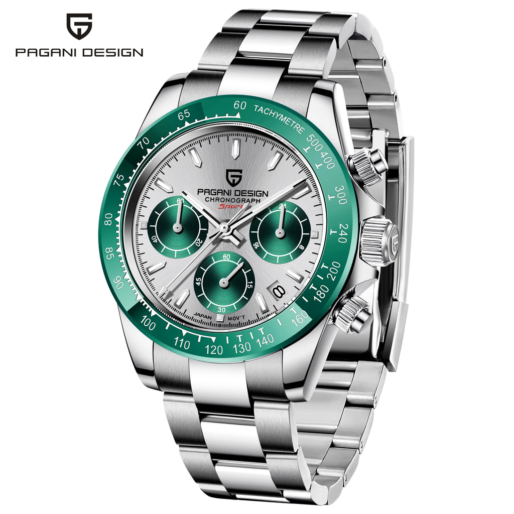 New PAGANI DESIGN Watches Men Luxury Chronograph Sport Quartz Wristwatch 2024Male Waterproof Automatic Date Relogio Masculino