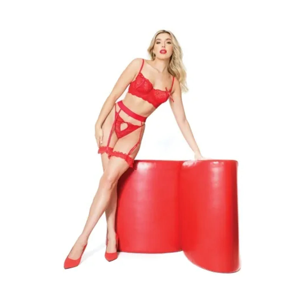 TD Coquette BraGarter & G-String Set Intimates Accessories