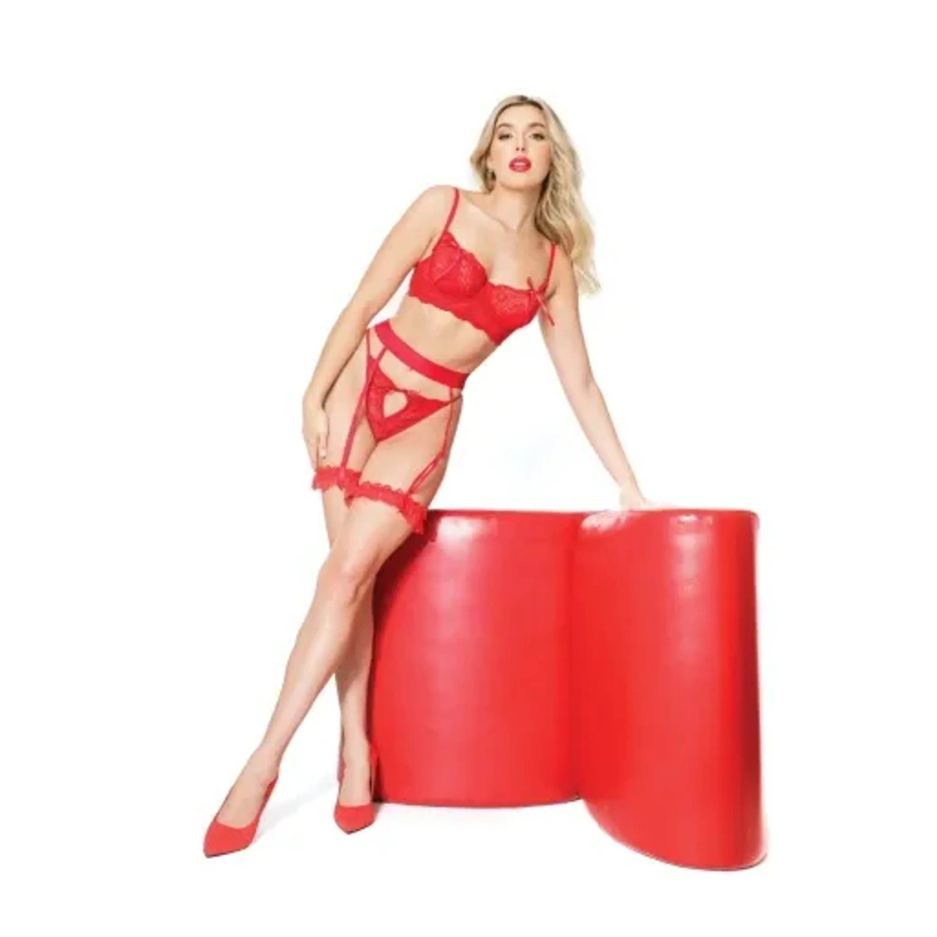 TD Coquette BraGarter & G-String Set Intimates Accessories
