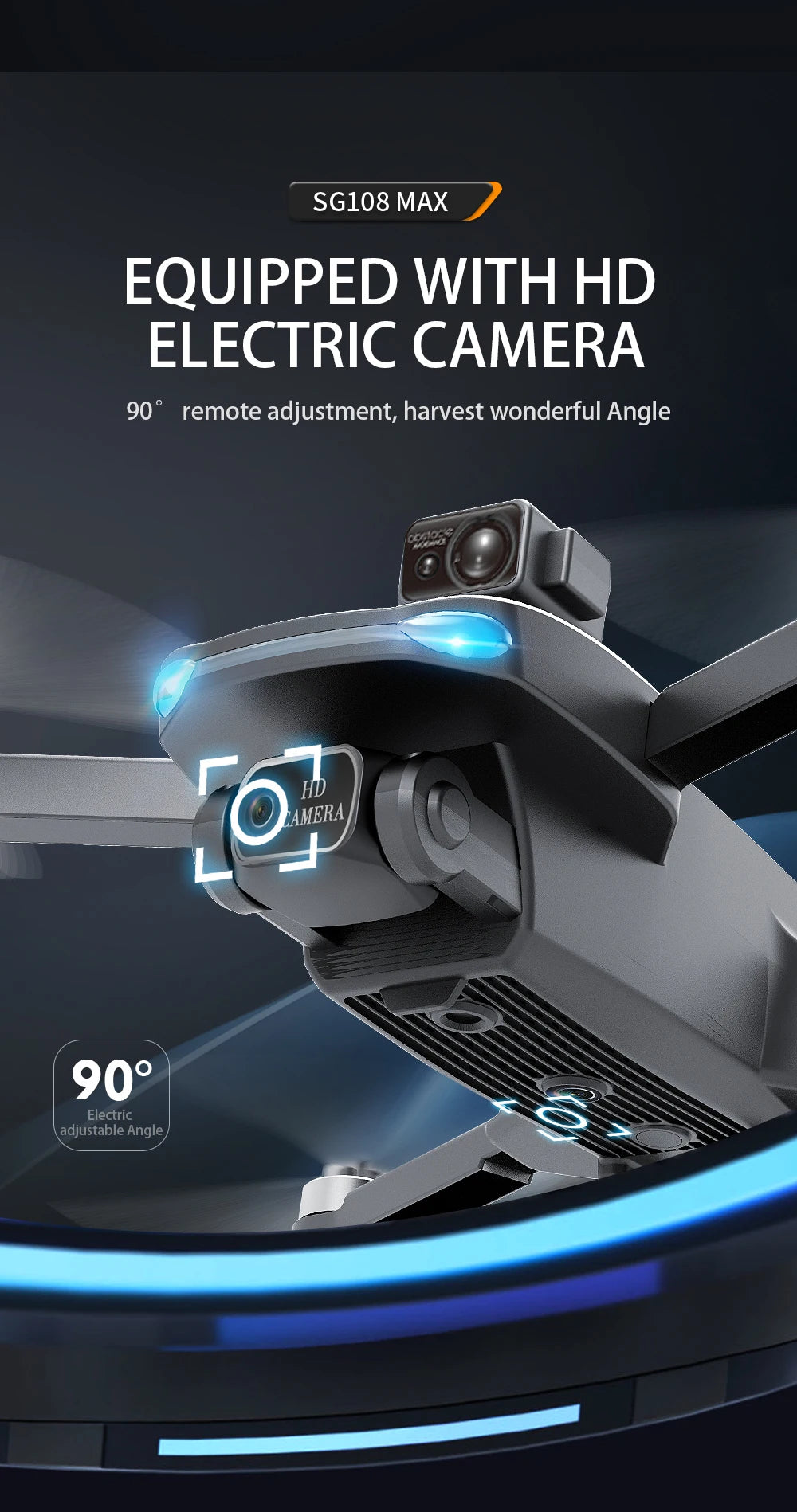 2023 Latest ZLL SG108 MAX RC Drone With 4K 5G WIFI 2-Axis Gimbal FPV Drone With Obstacle Avoidance 1200M Distance RC Drone Toys