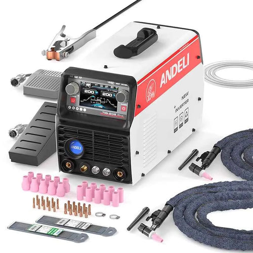ANDELI  TIG-205 AC DC USA  EU   Free Shipping AC DC LCD 110V 220V 200AMP TIG  Aluminum Welding Machine