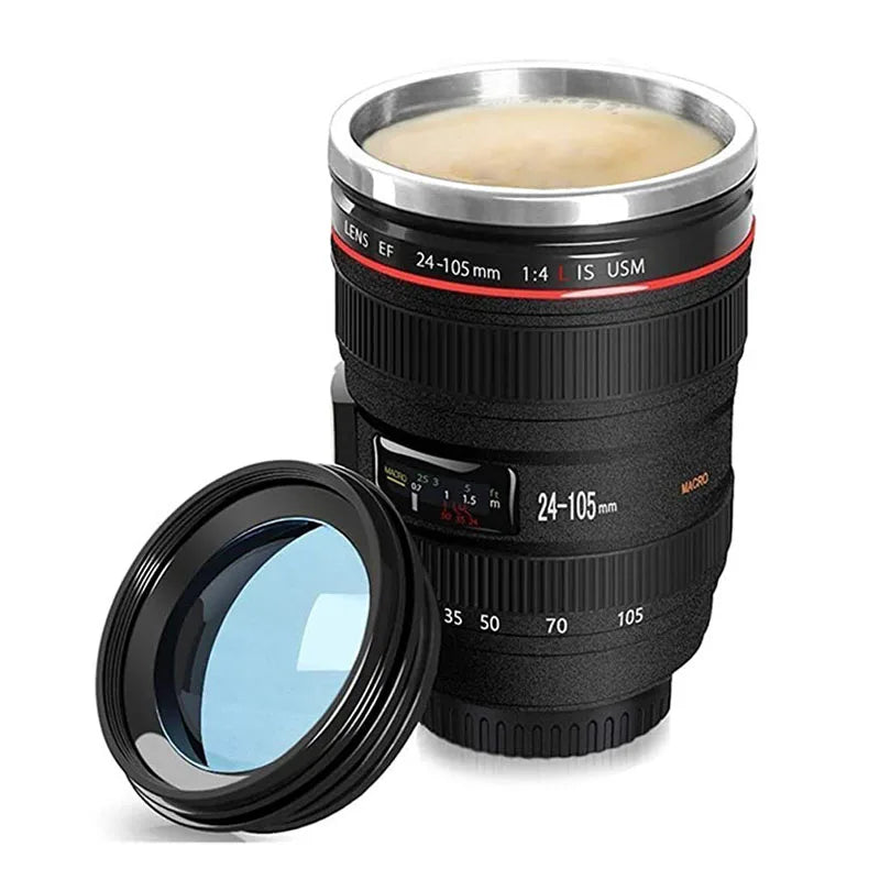 Coffee Mug Thermal  Camera Len Cup Tnsulated Water Bottle  Stainless Steel Tumbler Leakproof Vacuum Flasks for Camping Drinkware