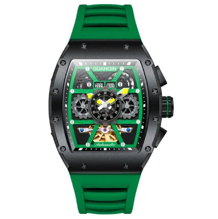 GUANQIN Men`s Watches Top Brand Luxury Automatic Watch Tourbillon Design Waterproof Mechanical Wrist Watch Relogio Masculino