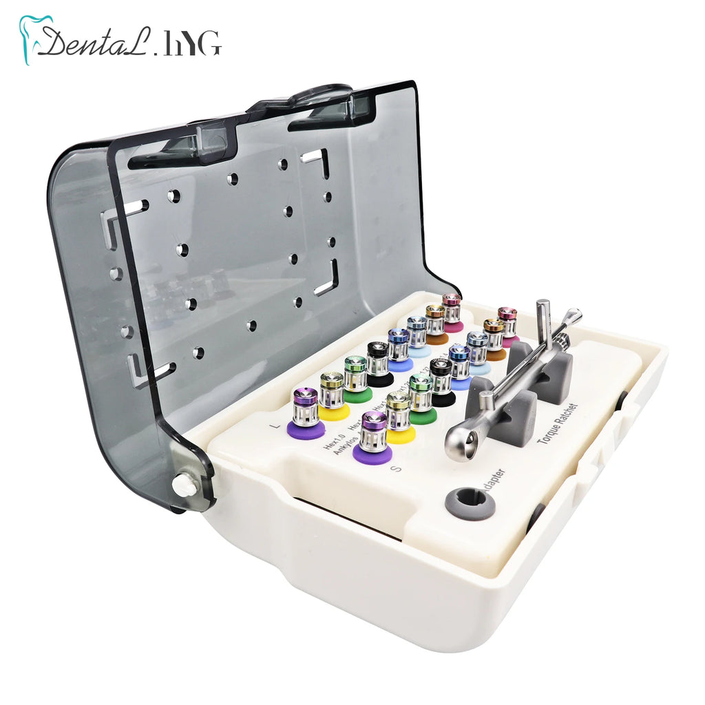 Fast ShipDental Universal Implant Torque Screwdriver Wrench Prosthetic Restoration Ratchet Kits Dentistry Implant Tool 10-70NCM
