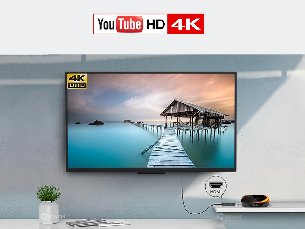 VONTAR X3 4GB 32GB 8K TV BOX Android 9 Smart Android TVBOX 9.0 Amlogic S905X3 Wifi 1080P BT 4K Set Top Box media player