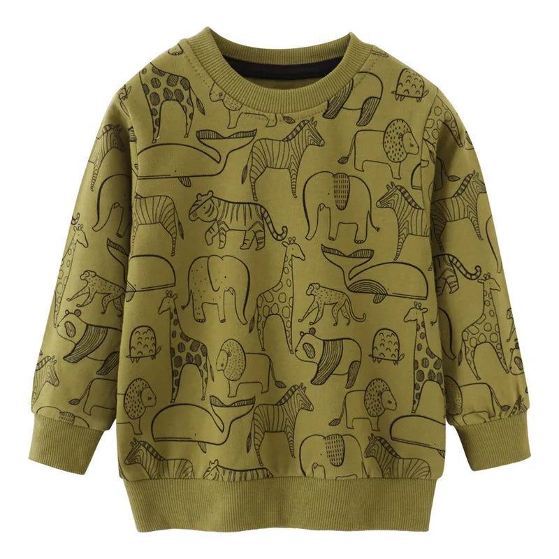 Jumping Meters New Arrival Rockets Print Autumn Winter Kids Clothes Boys Sweatshirts Cotton Long Sleeve Tops Hoodies Shirts