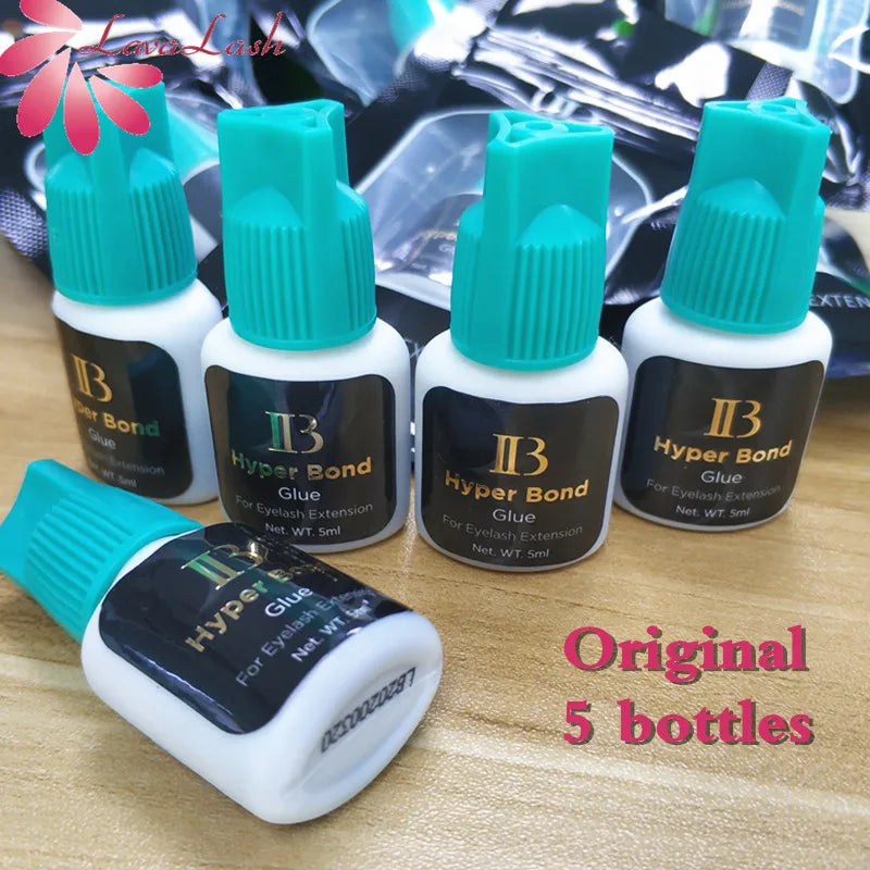 5/10 Bottles IB Hyper Bond Glue for Eyelash Extensions Korea 0.5s Fast Drying IBeauty Cyan Cap False Lash Adhesive Makeup Tools