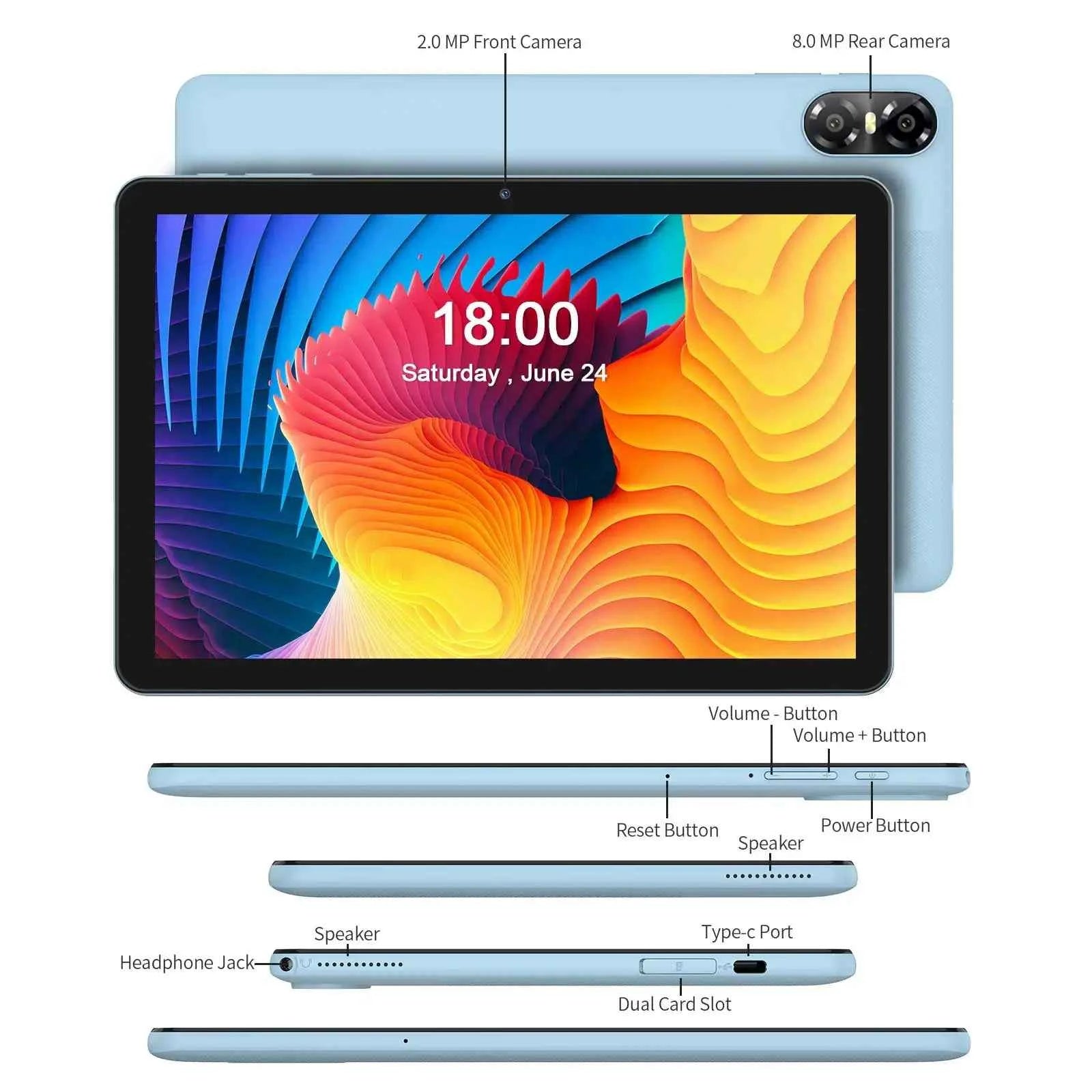 Hot Selling OEM 10 Inch Android Tablet PC Keyboard Touch Screen 5G Network 64GB RAM USB Interface  Original Tablet Education