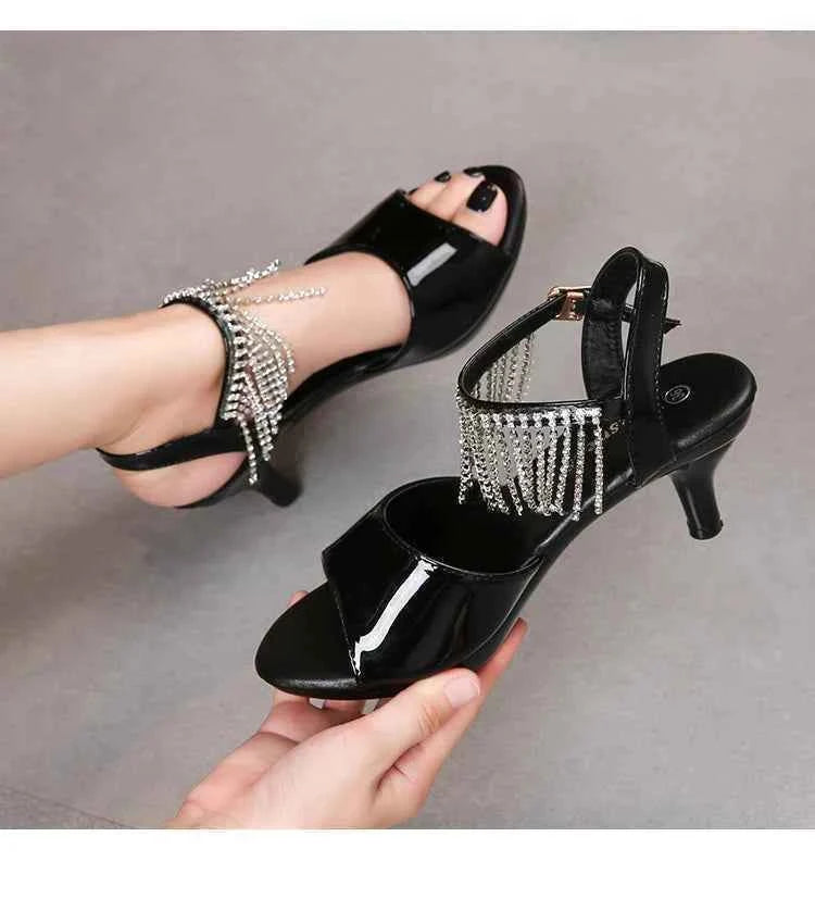 Sandals Women Shoes Big Size 43 Thin Heels Summer Candy Color Peep Toe High Heels Sexy Nightclub Party Slides Cross-Strap Shoes