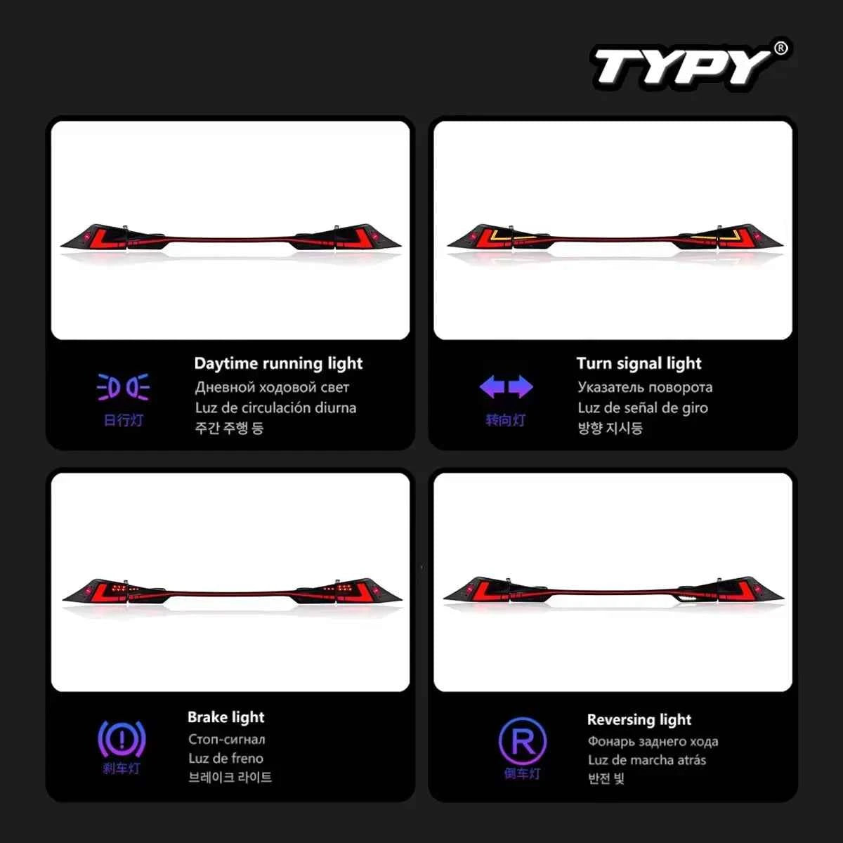 Car Taillights Accessories Modified LED Rear Lights Lamp DRL Signal Brake Reverse Lamp for Lexus IS250 2013-2022 IS300