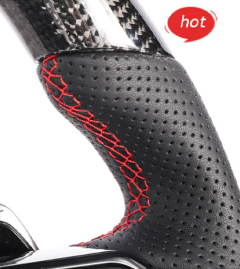 In-stock R8 Steering Wheel 2016 2017 2018 2019 2020 2021 2022 2023 Nappa Leather LED Carbon Fiber Steering Wheel audi