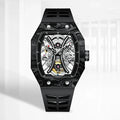 True Luxury Tourbillon square Watch Men's Sapphire Stainless Steel OEM Mechanical Automatic Waterproof Watch for Men