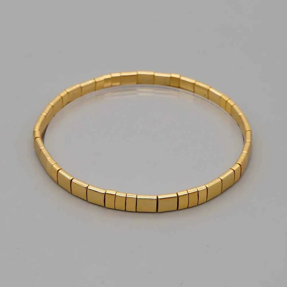 Go2boho Tila Bracelets For Women Men Couple Jewelry Gift Classic Jewellery Gold Color Beaded Pulseras Stretch Bracelet Wholesale