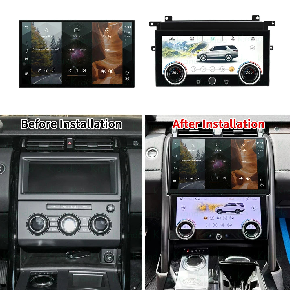 13.3'' Car Radio Climate Android Control Screen AC Panel for Land Rover Discovery 5 2017-2021 Car DVD Player CarPlay Multimedia