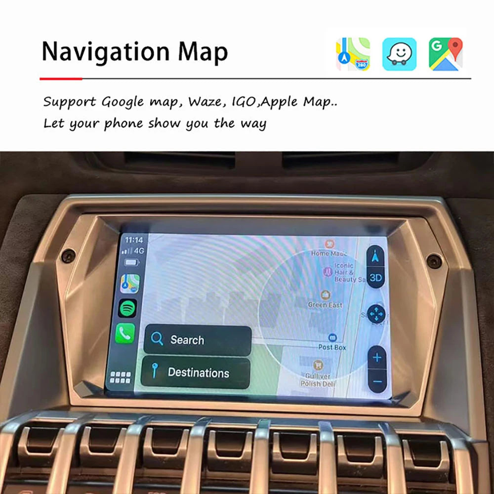 Dckloer 7\" Wireless CarPlay Android Auto Screen for Lamborghini Aventador 2012-2019 Dashboard Central Control with Dual System