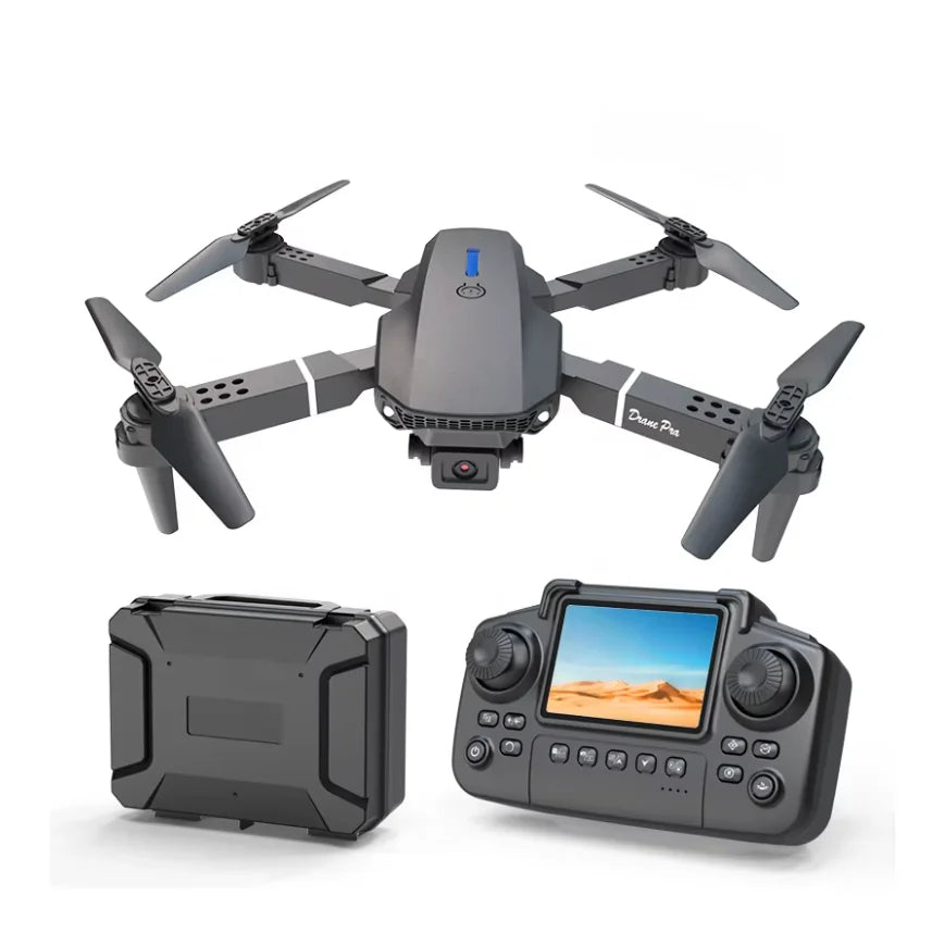 E88 Mini Drones Camera Plastic App Control Display Screen Remote Control Optical Flow Wifi FPV RC Foldable Quadcopter E88 Pro