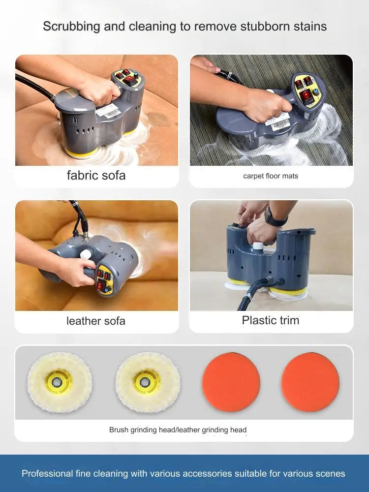 GR-10 Cold Water  Steam Suction Carpet Cleaning Machine  25000Pa for Car Sofas Curtains Carpets Mattresses and Home Appliances