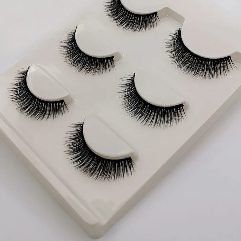 SHIDISHANGPIN 3 pairs 27 styles 3D Faux Mink Hair Soft False Eyelashes Fluffy Wispy Thick Fake Lash Handmade Eyelash Eye Makeup