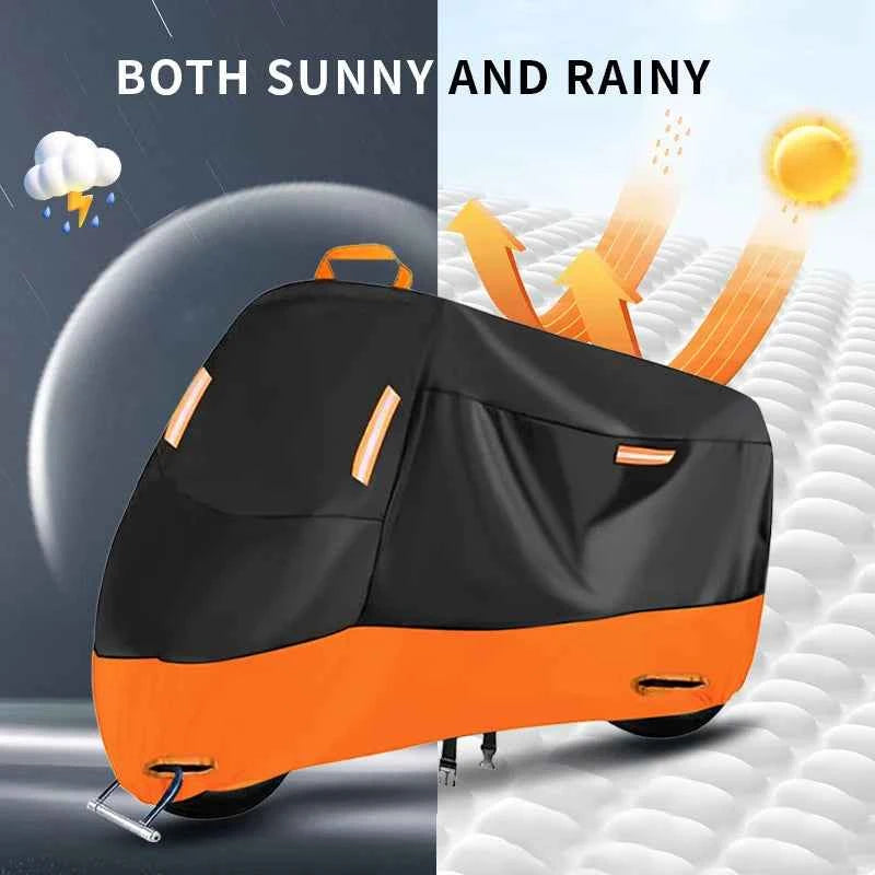 High Quality Waterproof Outdoor Motorcycle Cover with Locking Feature