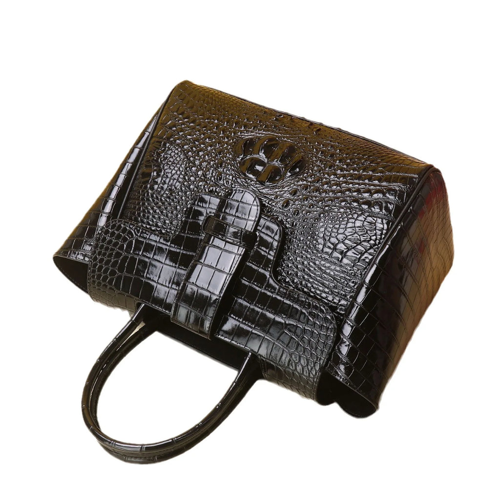 2025 New Luxury Trendy  High Quality Crocodile Pattern Shoulder Bag for Women, Large Capacity Fashionable Handbag