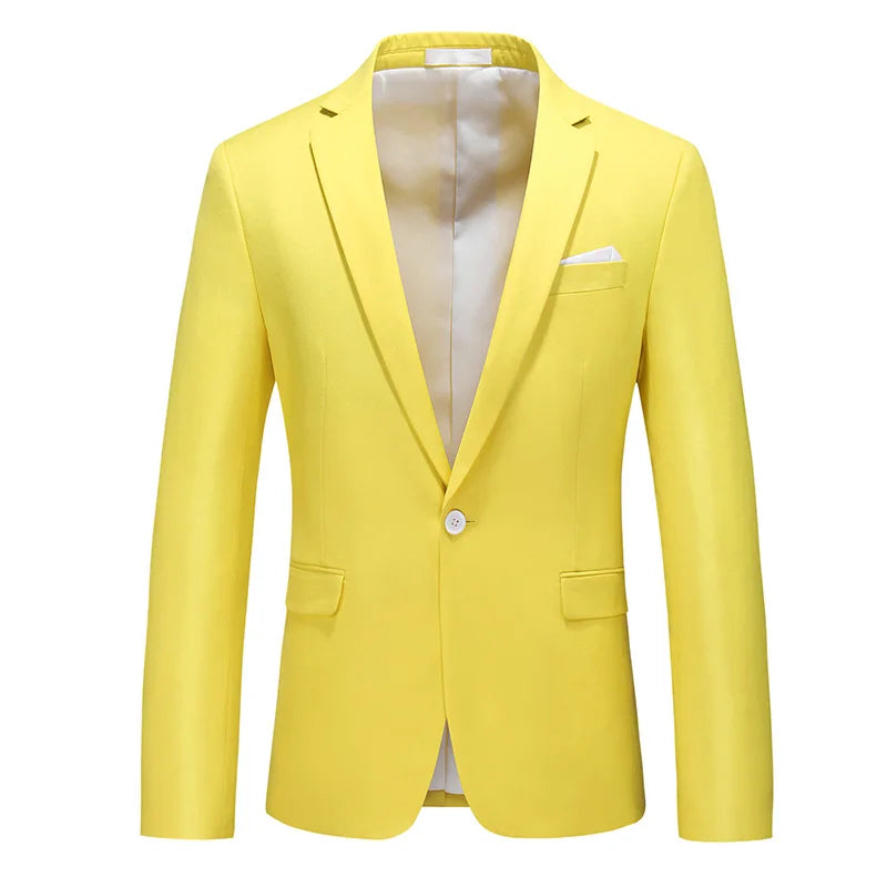 2026 New Men Blazer Coats Casual Business Blazer Jacket Fashion Mens Formal Wedding Blazers Plus Size M-6Xl Solid White Black