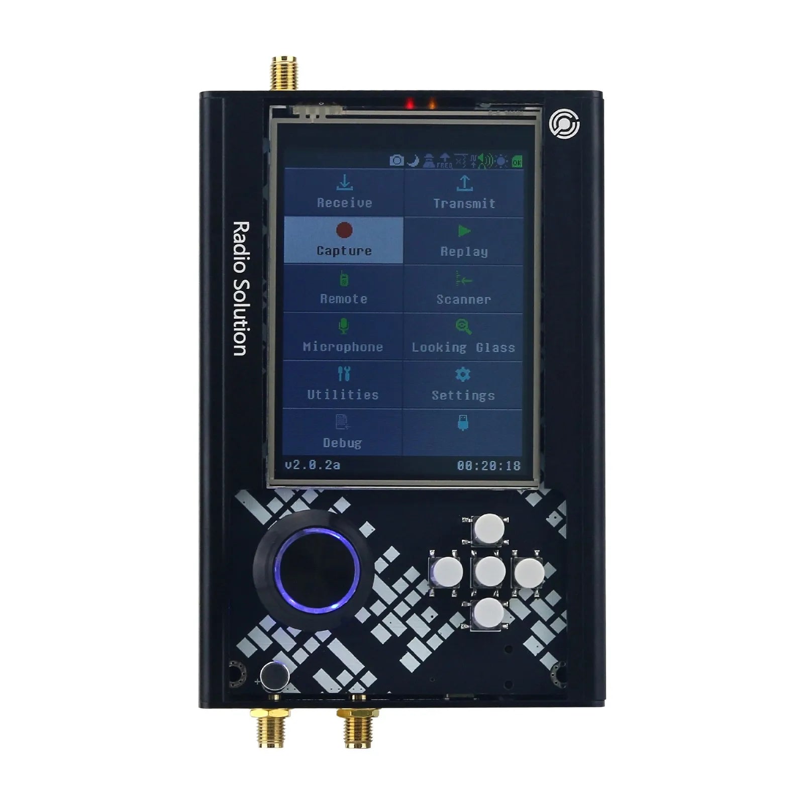 HamGeek 1MHz-6GHz HackRF One R10 V2.0.x + Portapack H2M with Metal Shell + 5 Antennas + USB Cable + LNA