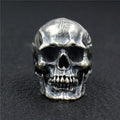 Heavy Punk Skull Rings for Men Real 925 Sterling Silver Jewelry Motorcycle Biker Rings Skeleton Finger Band