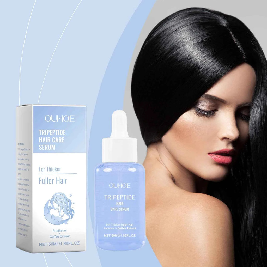 OUHOE 60ml Tripeptide Hair Care Serum Nourishing Strengthening Hair Treatment Oil Softening Improving Frizzy Hair Hair