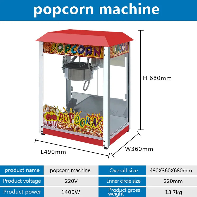 Hot Sale Industrial High Quality Professional Automatic Electric Popcorn Maker Machine