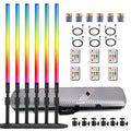 USA Free Shipping 6Pack 5000mAh Battery 4ft RGB Led Tube Light Bar Stand Wiht case for Video Wedding Party DJ Stage Lighting