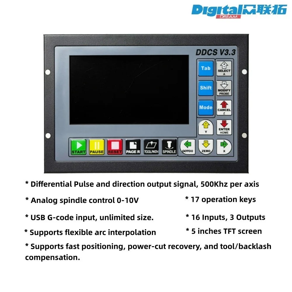 Digital Dream DDCS V3.1 / V3.3 CNC Controller 4 Axis CNC Standalone Offline Motion Controller System  for 4 Axis Cnc Router