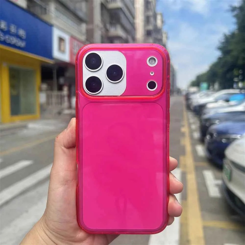 Luminous Neon clear Fluorescent Neon Tpu Silicone Shockproof Phone Cases for iphone 12 13 14 15 16 17 air Pro Max Plus