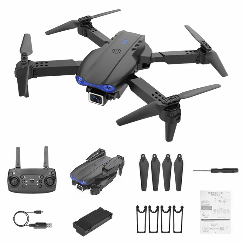 K3 Drone WiFi FPV Foldable Height Keeps Drone with 4K HD Dual Camera Real-time Transmission Quadcopter Toy