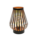 US Free Shipping Metal Cage LED Lantern Battery Powered 8.7inch Cordless Accent Light with LED Edison Style Bulb