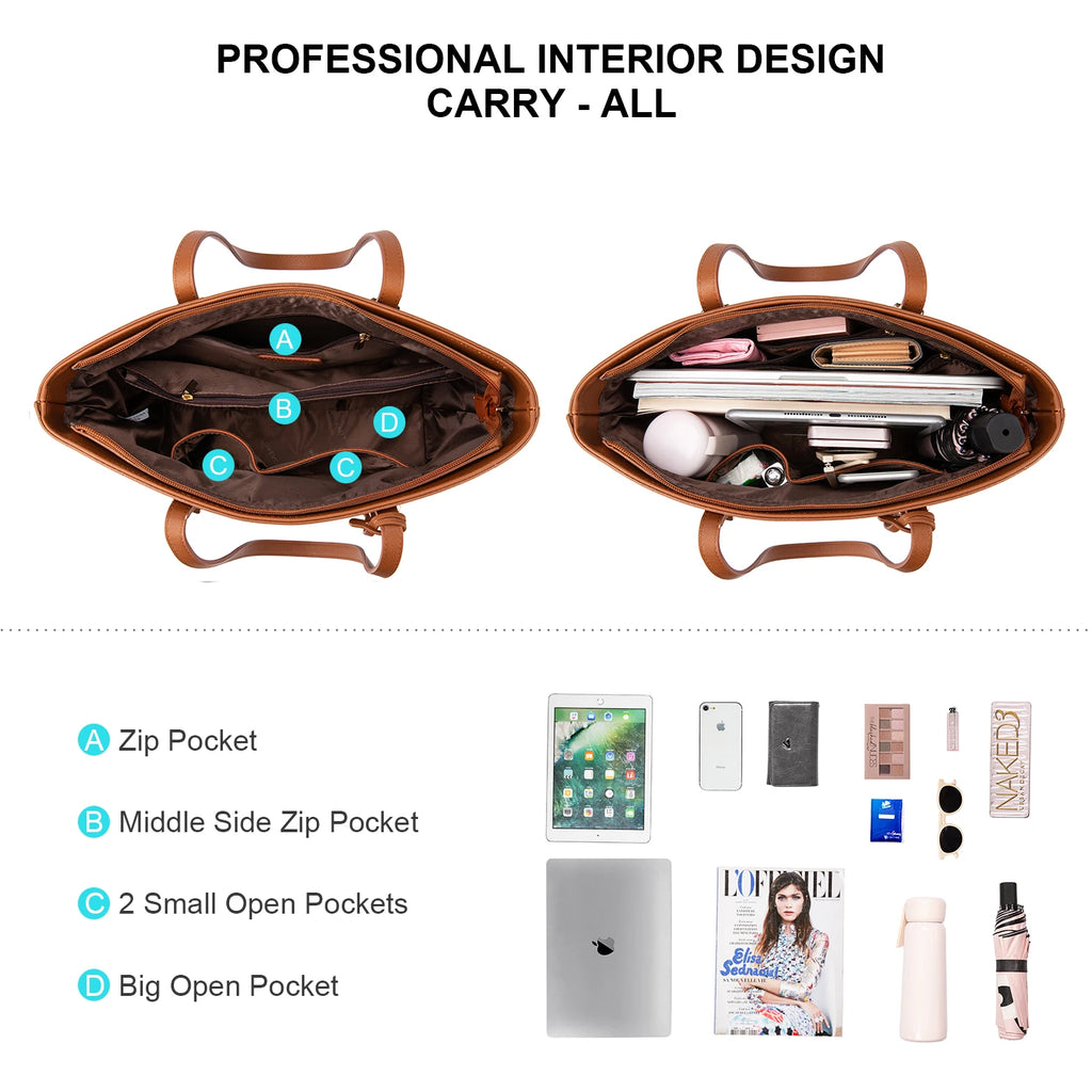 LOVEVOOK Hot Sale Factory Custom Women PU Leather Tote Bag High Quality Summer 3 Pieces Ladies Purses and Handbags for Women Bag