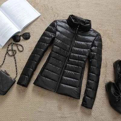 90% Ultra-light Plus Size Thin Down Jacket Women 2020 Autumn Winter Slim Short Hooded Warm White Duck Down Coat Women Outerwear