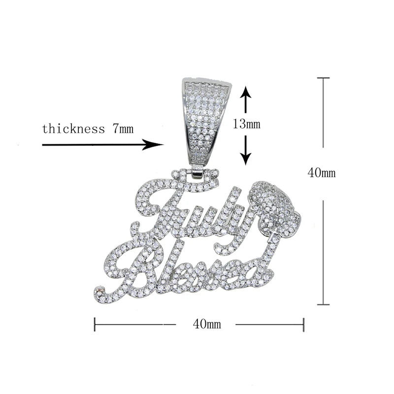 18K Gold Plated Micro Pave Cubic Zirconia CZ Plug Shape Pendant Hip Hop Style Yellow Gold Necklace for Engagement Wedding Party