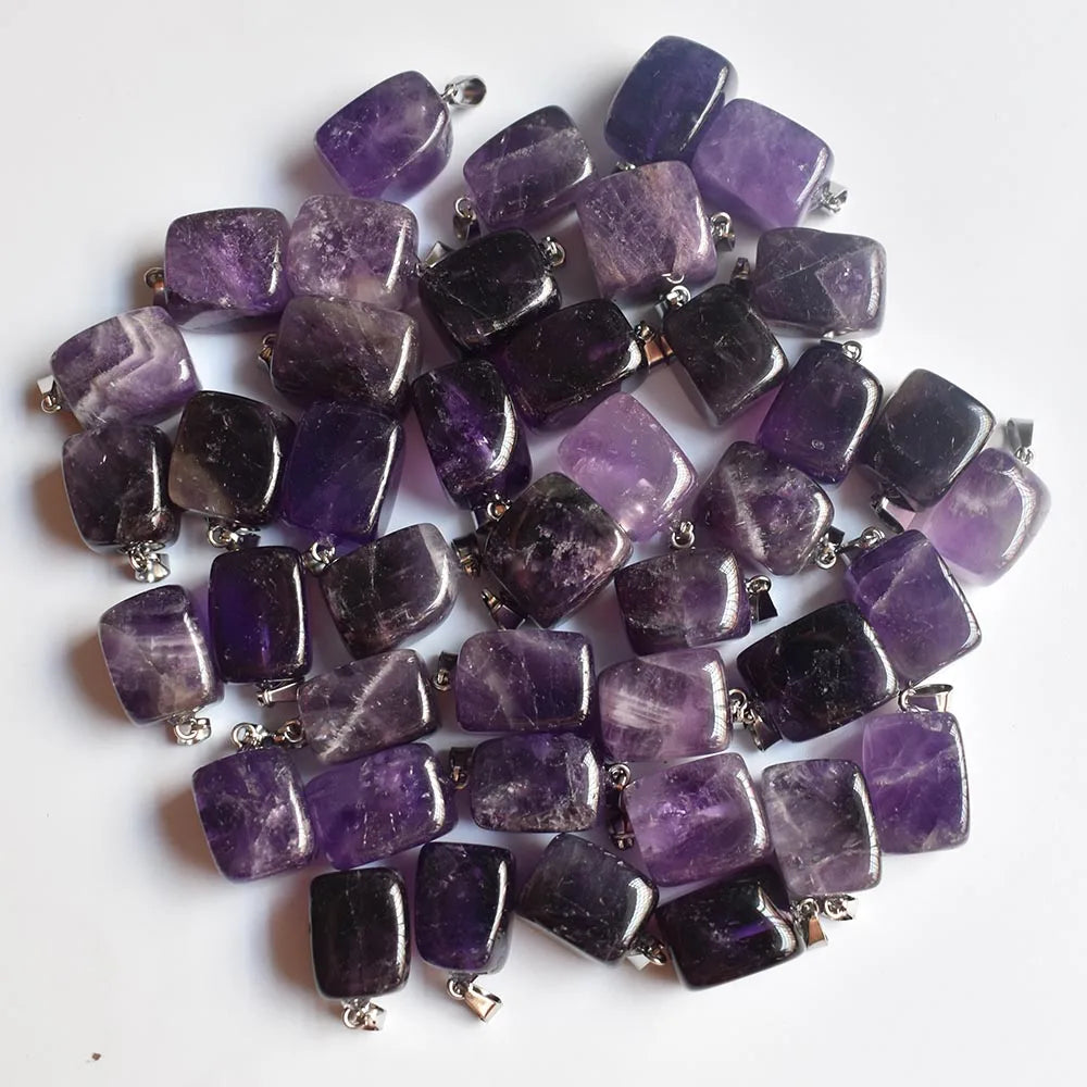 Free shipping hot-selling Good Quality  natural stone amethysts  Irregular charm pendants 50pcs/lot wholesale free shipping