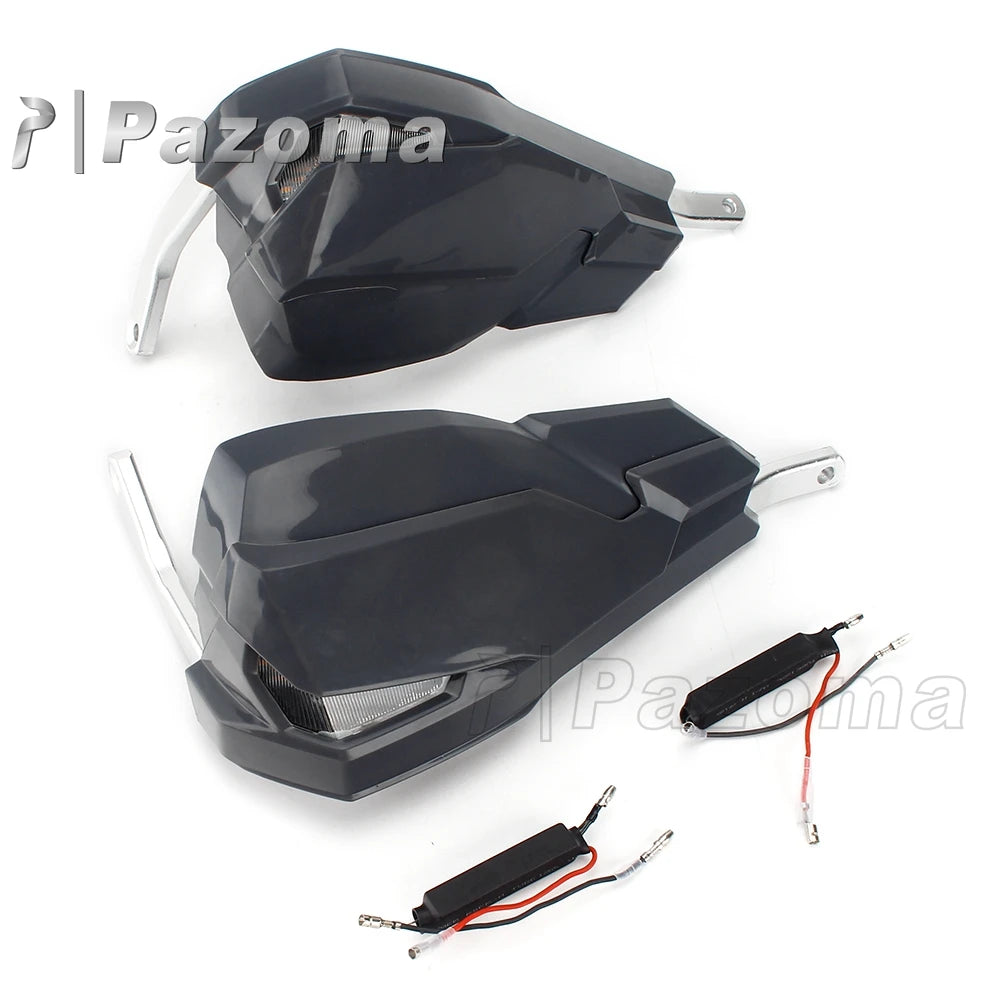 Motorcycle 7/8" Handguard Protector with LED Light 1 Inch Hand Guards for Honda Kawasaki Suzuki Yamaha Models