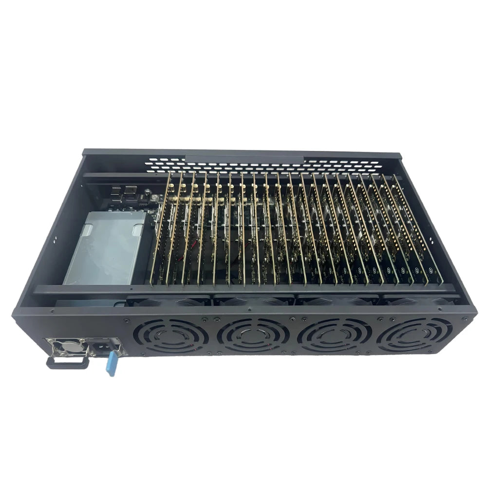 P30 Box Case HUB WiFi OTG Dual Cut Phone Case with Built-in Fans 20 Port Shell Motherboard Complete Set 110-240V Power Supply