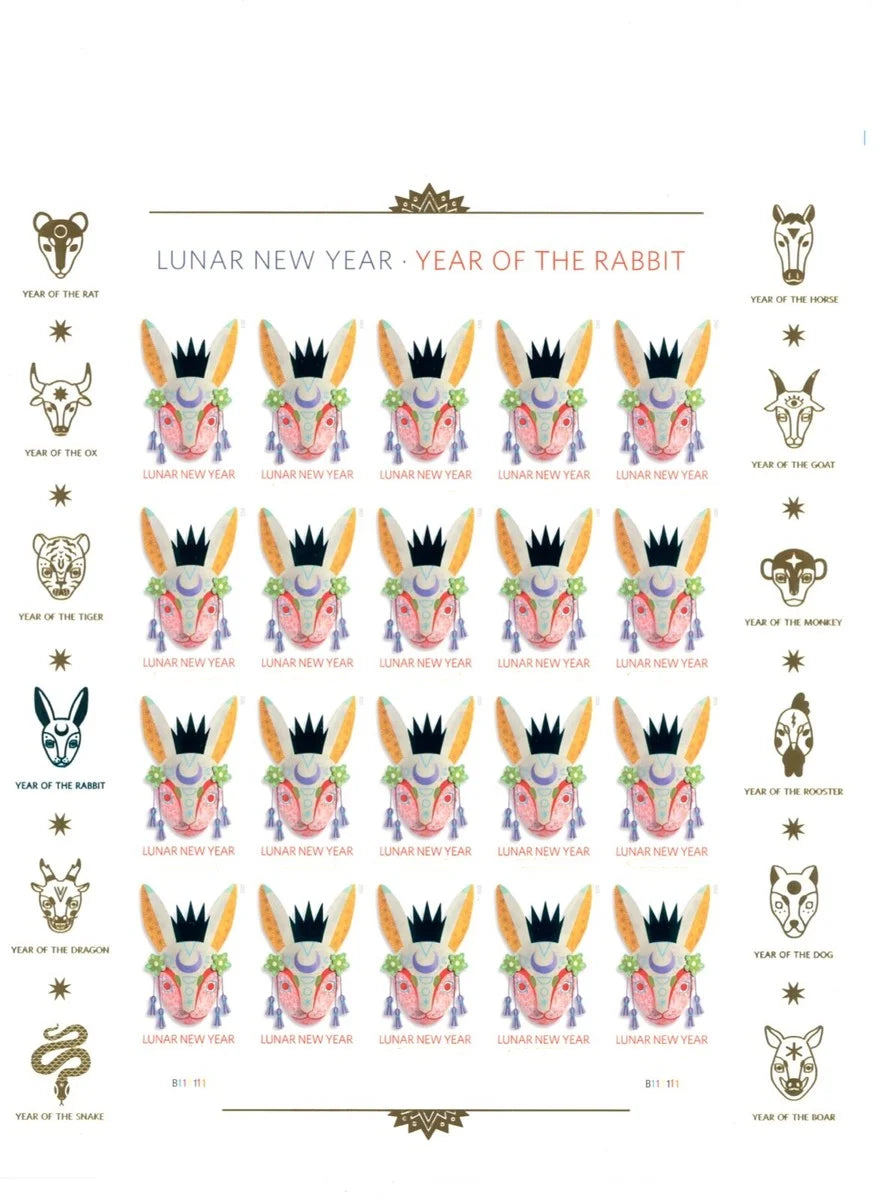 2011 Save the Tigers 2002 American Bat US Classic Vintage Stamps One Sheet Contains 20 Pieces Suitable for Envelopes