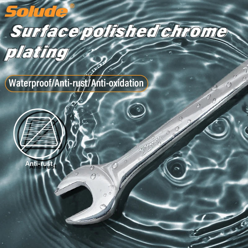 Combination Wrench Set Manufacture 18 Pcs  8mm-24mm Double Head Chrome Vanadium Steel Usa Combination Open End Wrench Set