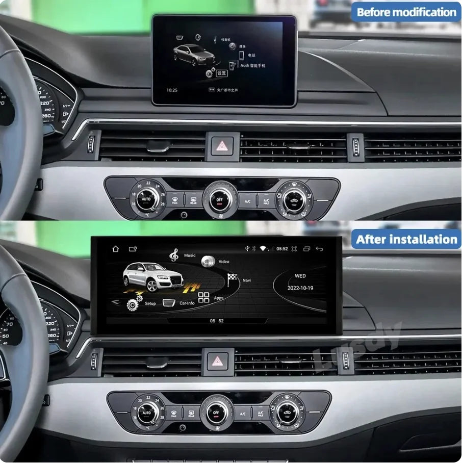 12.3inch 8core 4g+64g Android13 Multimedia System Car Video Radio Gps Navigation For Audi A4 A4L B9 2017-2019 WIFI CARPIAY