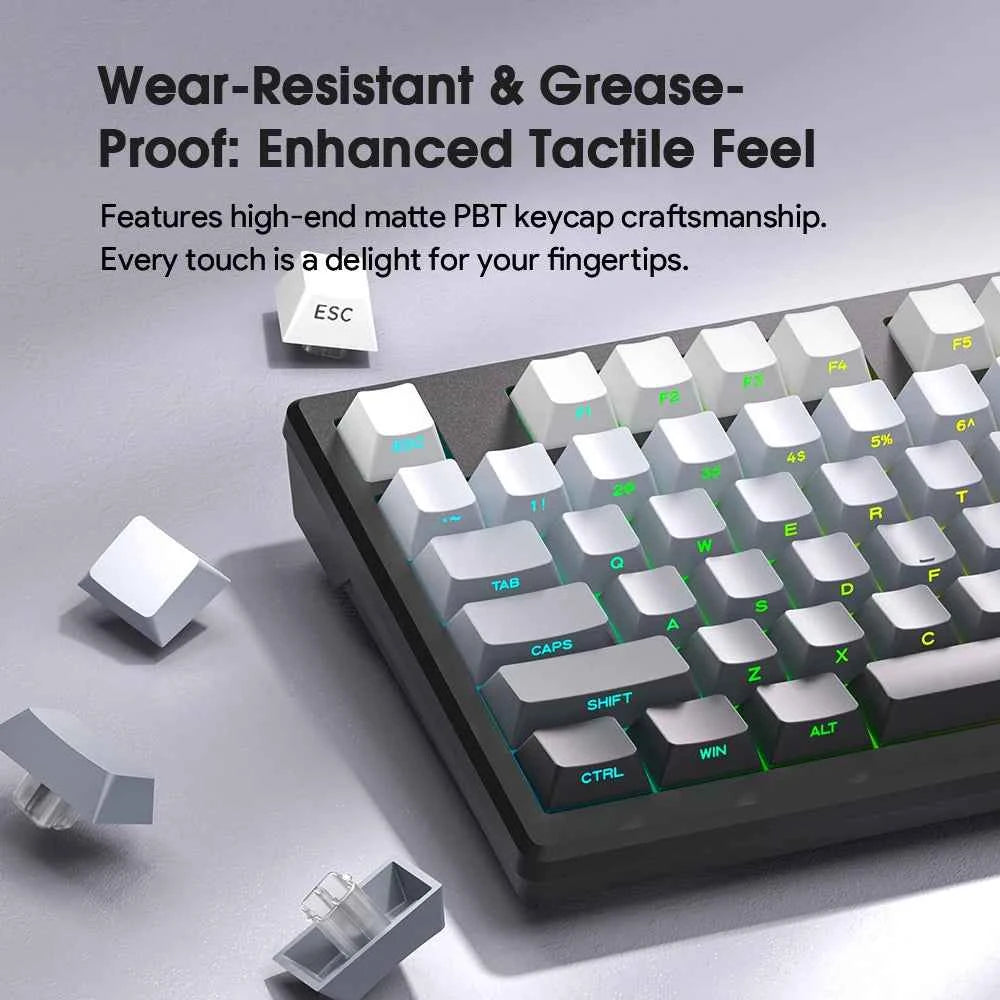 FURYCUBE IP75 Wired Mechanical Feel Keyboard RGB 19-Key Anti-Ghosting Multifunctional Smart Knob Fit for Daily Gaming Keyboard